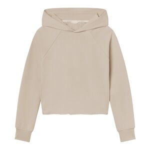 Left On Friday Beige Cropped Hoodie